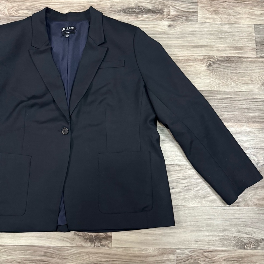 J. Crew Helena Black Twill Classic Blazer Size 20 - Picture 3 of 10